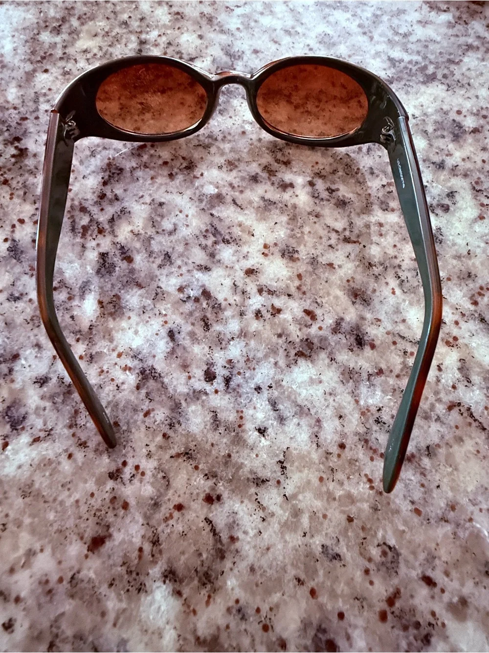 Liz Claiborne Tortoise Frame Sunglasses with Green Temples